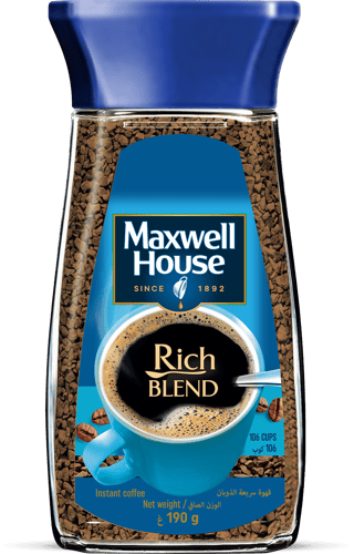 maxwell house pure instant rich blend 190g